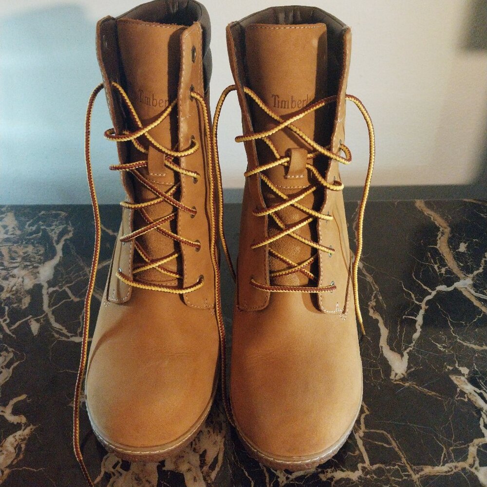 Timberland TB0A1KJH231 Boots Women's Wheat Leather 6-Inch Ankle Heel